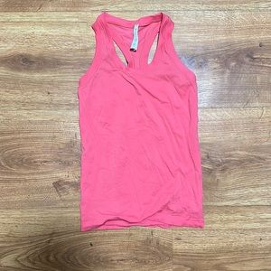 Athleta Salmon pink racer back tank top